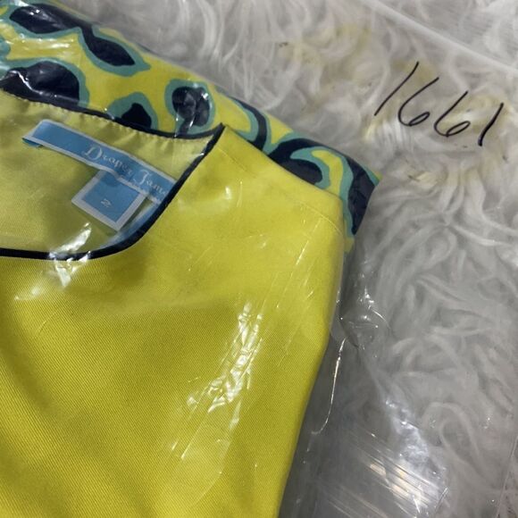 DRAPER James silk dress vine print piping detail goldtone zip lined women’s sz 2 - Picture 10 of 11